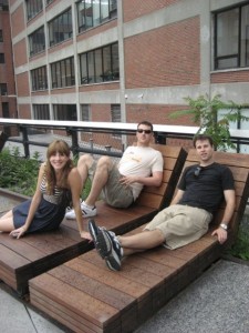 Chillin' on the rolling chaise lounges