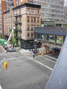 That is a window to watch passing traffic below you