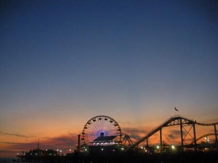 sunset over pier. santa monica. photo by s.