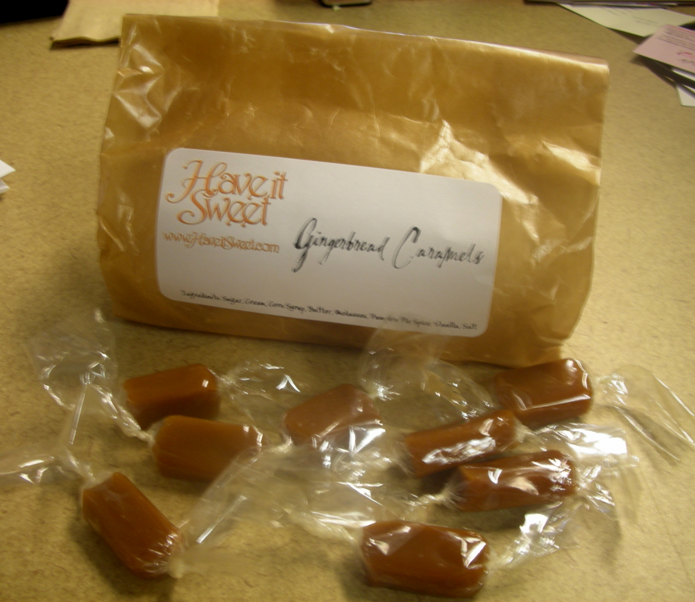 Bite size Gingerbread Caramels